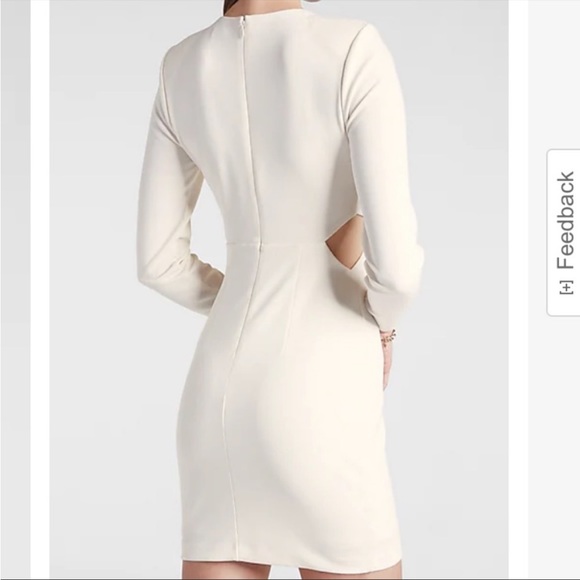 EXPRESS Strong Shoulder Side Cutout Mini Dress - Picture 3 of 15
